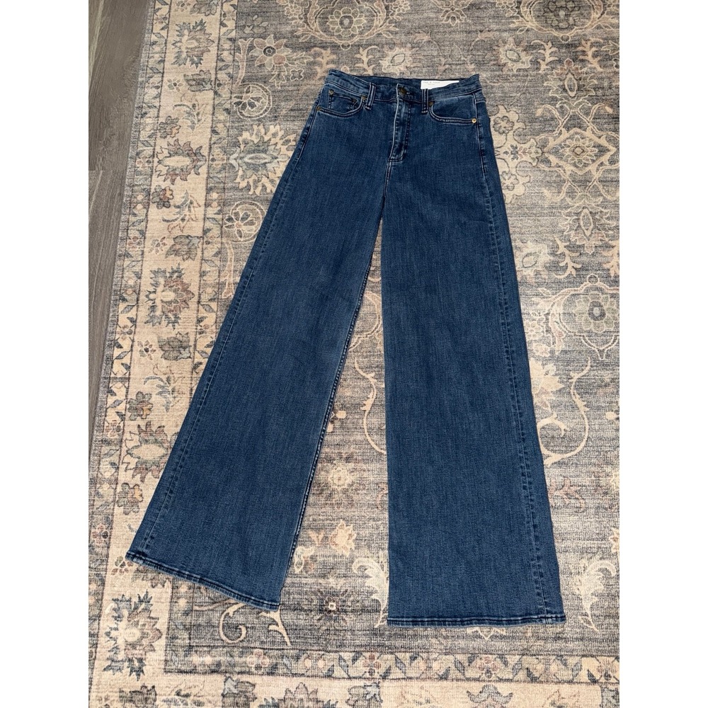 Rag & Bone Sofie High Rise Ultra Wide Leg Jeans Dark Wash